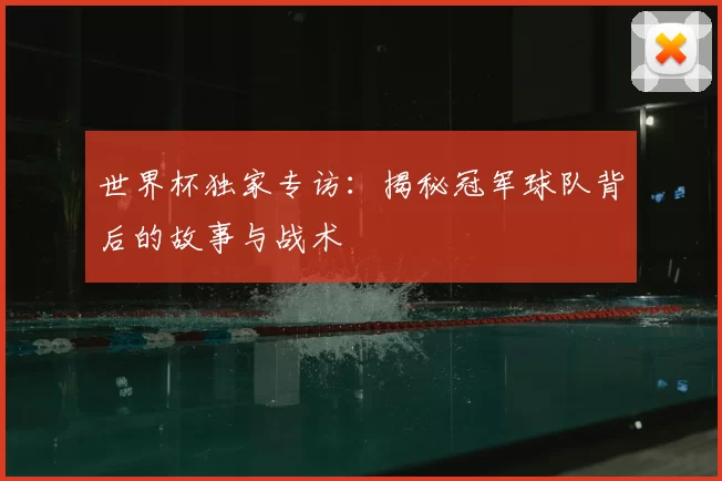 世界杯独家专访:揭秘冠军球队背后的故事与战术