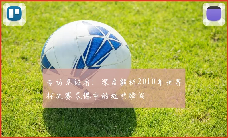 专访见证者:深度解析2010年世界杯决赛录像中的经典瞬间